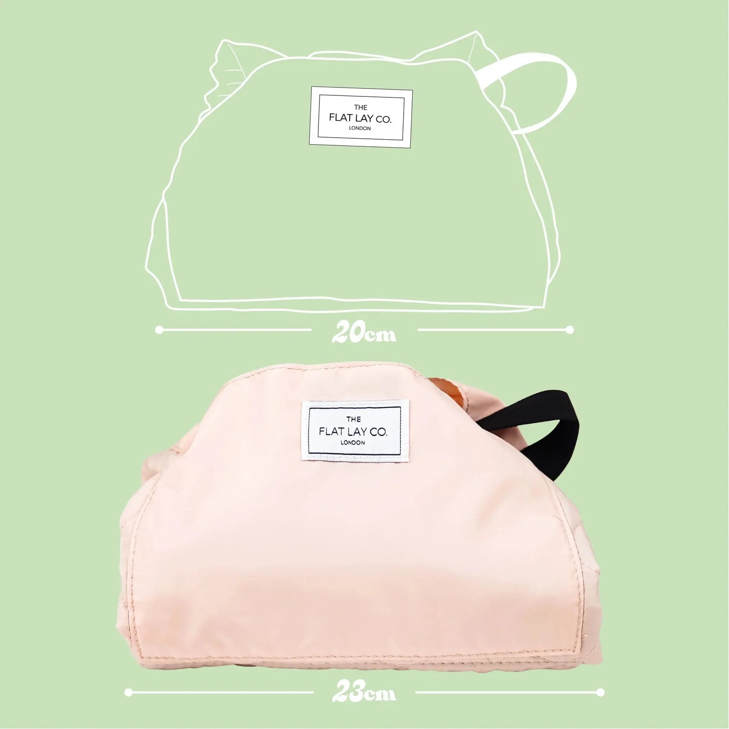XXL Drawstring Flat Lay Makeup Bag | Black The Flat Lay Co.