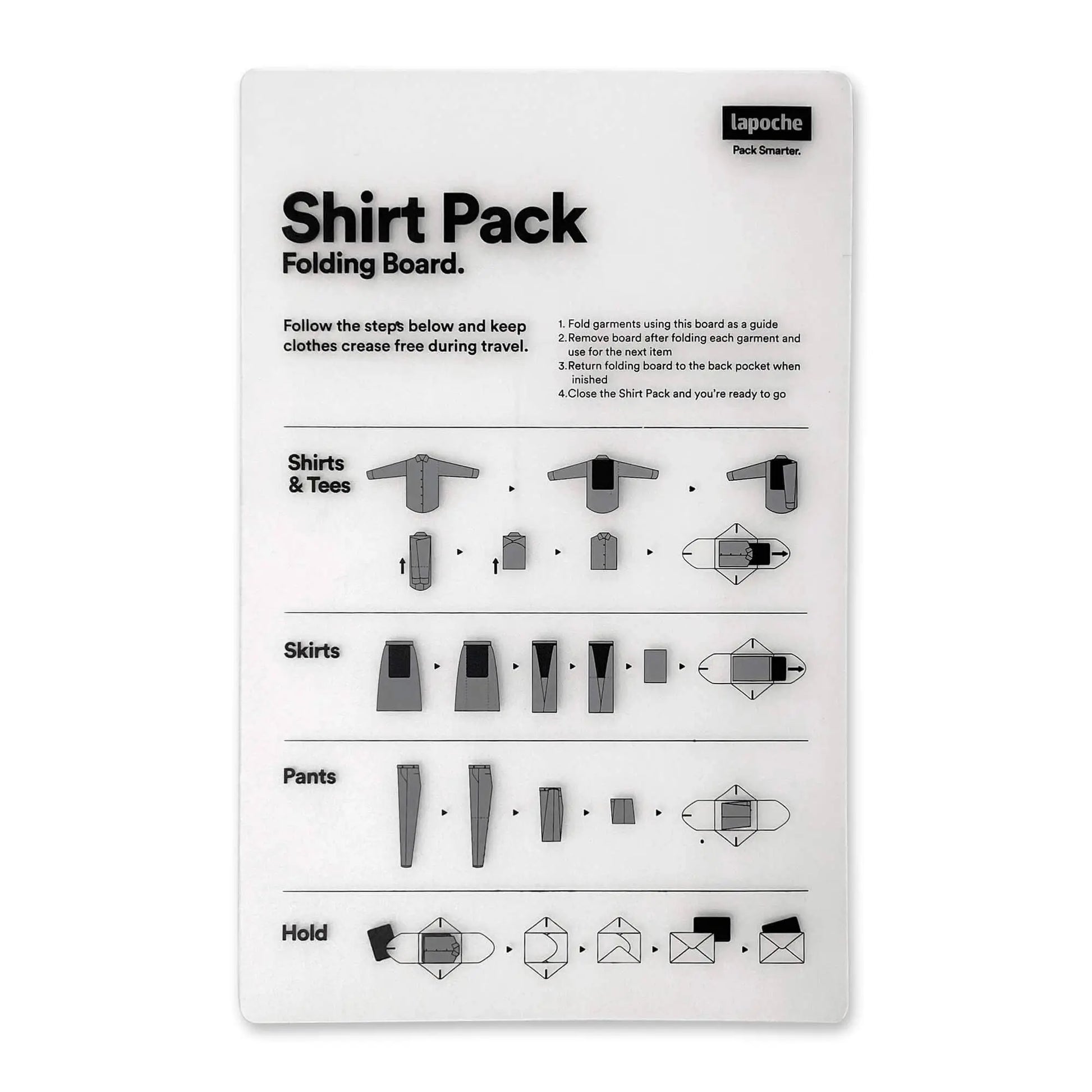 Lapoche Travel Shirt Pack: Black Lapoche