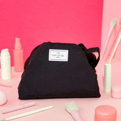 XXL Drawstring Flat Lay Makeup Bag | Black The Flat Lay Co.