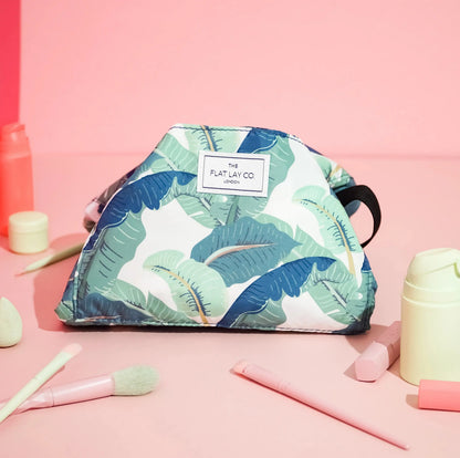 XXL Drawstring Flat Lay Makeup Bag | Tropical Leaves The Flat Lay Co.