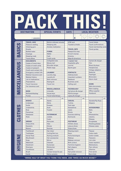 Knock Knock Pack This! Pad Abrams & Chronicle Books