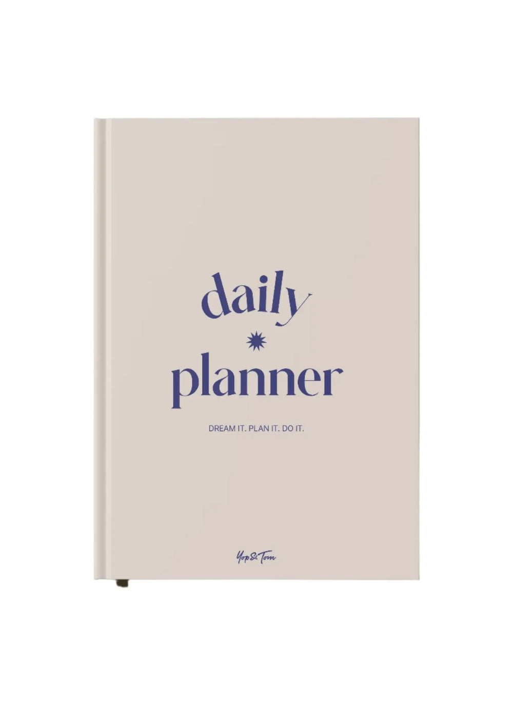 Yop & Tom Daily Planner | A5 Hardback Sand and Navy