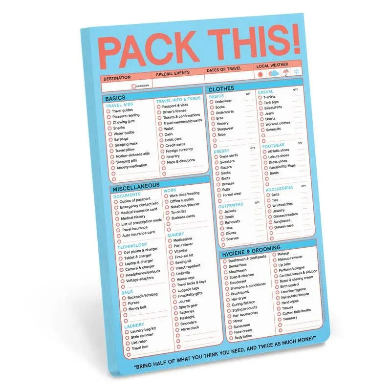 Knock Knock Pack This! Pad | Sky Blue
